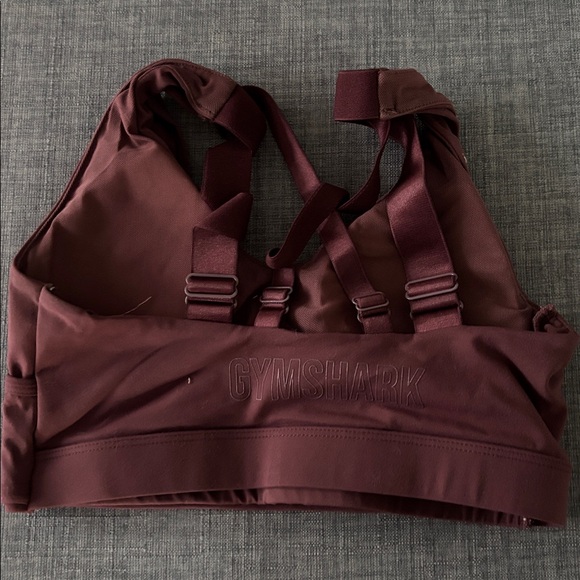 Gymshark dark pink sports bra size small worn once - Picture 2 of 3